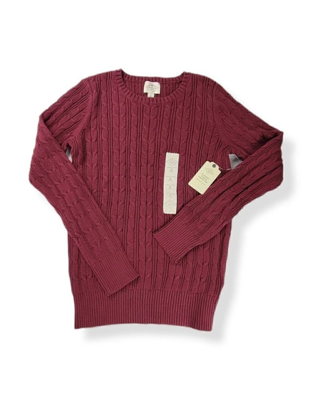 St. John's Bay cable knit Crew Neck sweater Small